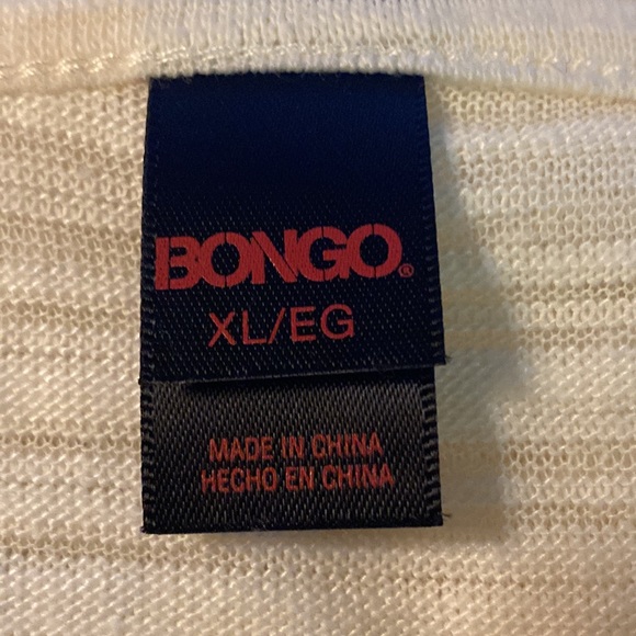Bongo Criss-Cross Front Ivory Egret Long-Sleeved Top Blouse Juniors Size XL NWT - Picture 4 of 4